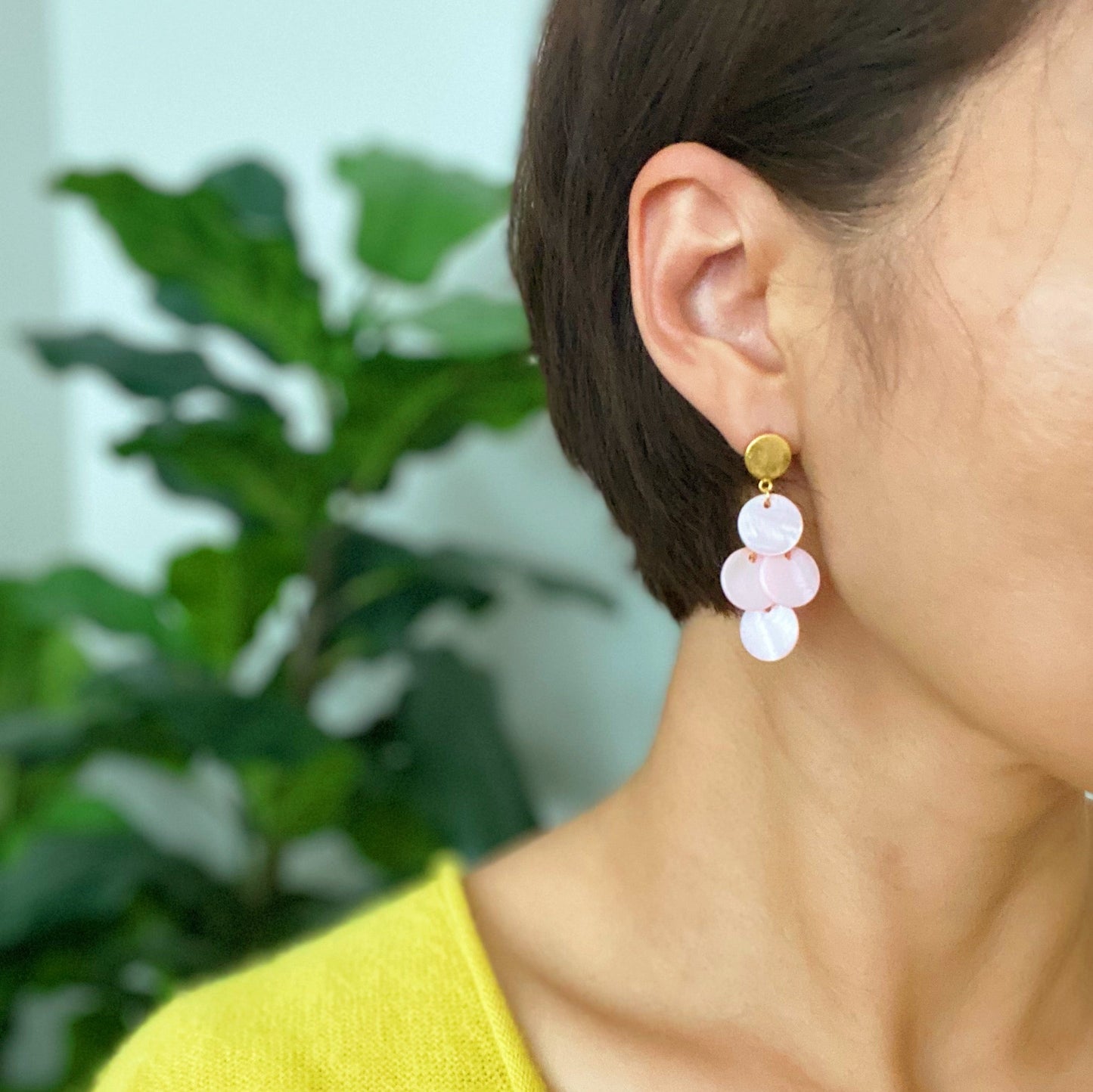 Shell Disc Chandelier Earring by Ellisonyoung.com
