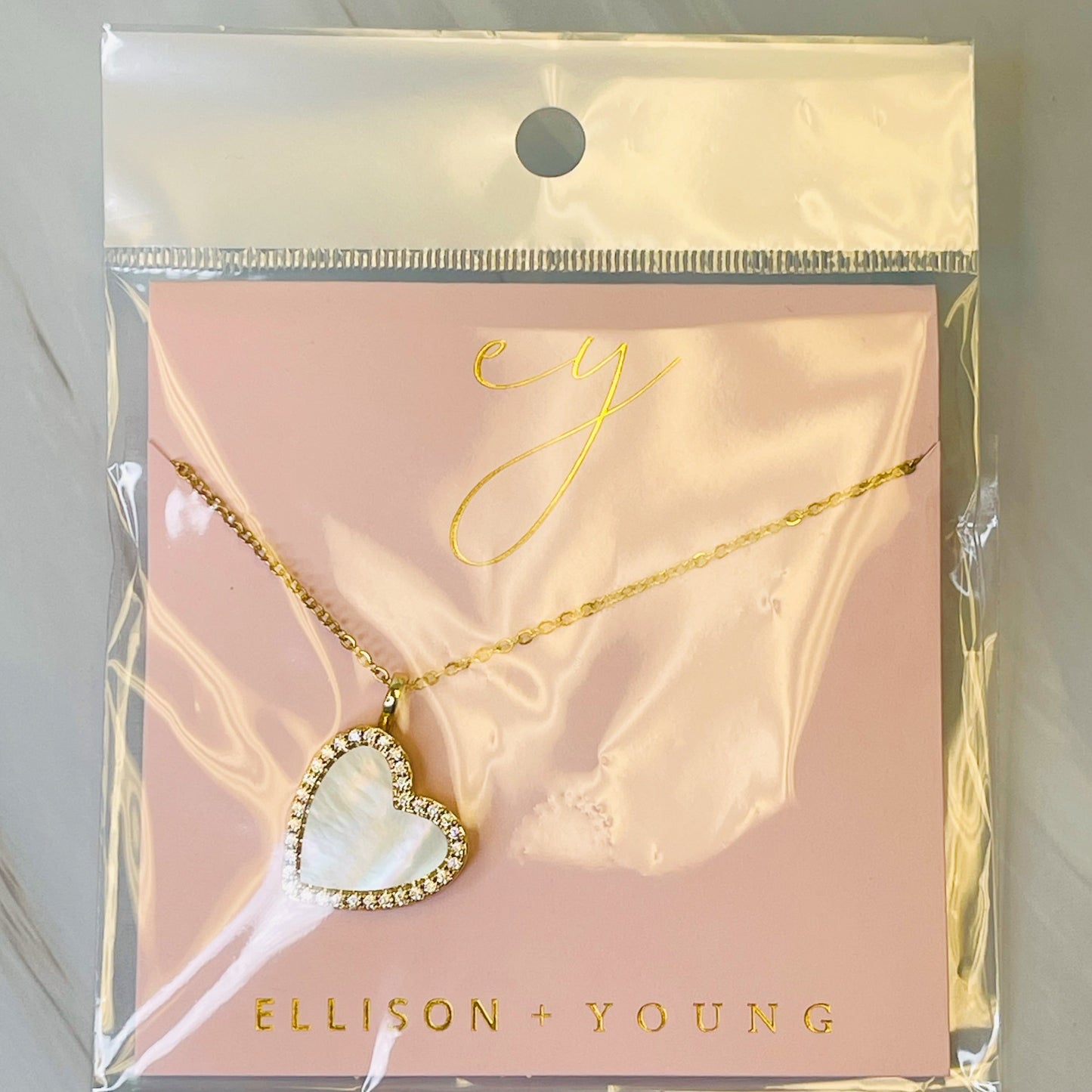 Shell Heart Locket Pendant Necklace by Ellisonyoung.com