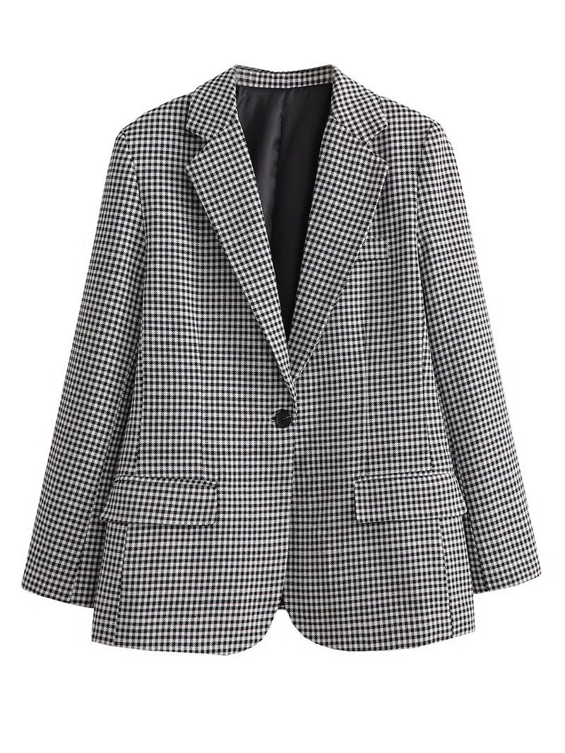 New Summer Loose Casual 3 Colors One Button Suit Coat