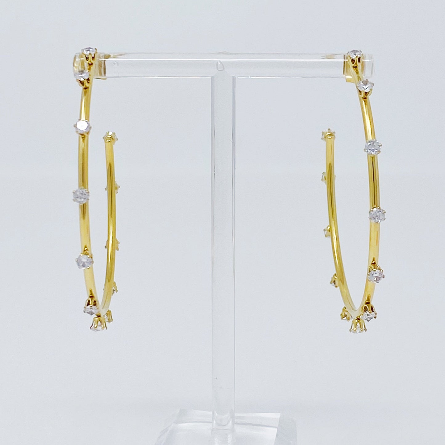 Slim & Jeweled Hoop Earrings by Ellisonyoung.com