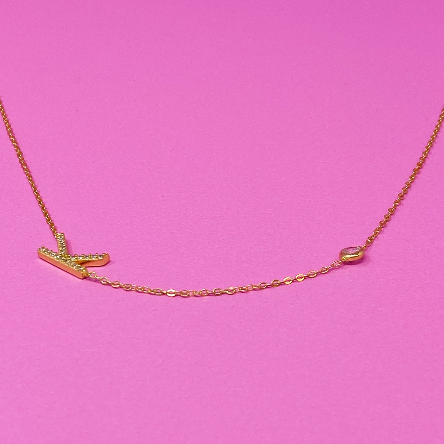 Finest Shine Initial Sterling Silver Necklace by Ellisonyoung.com