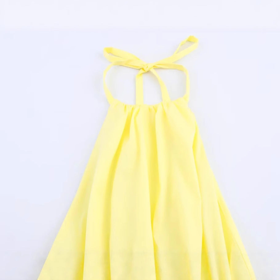 Women's Fashion Hanging Collar Backless Strap Short Top