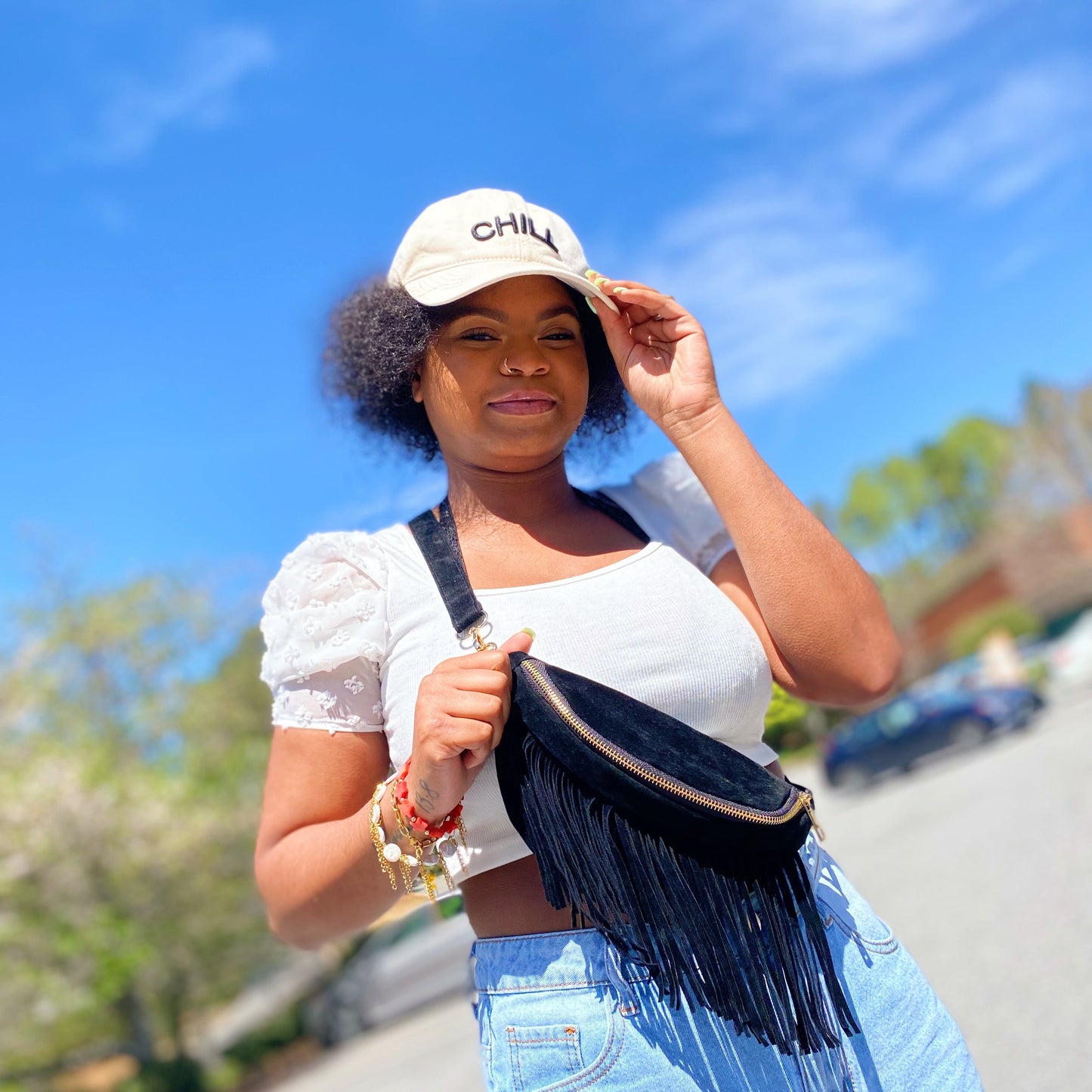 Fringed Or Not Sling Bag by Ellisonyoung.com