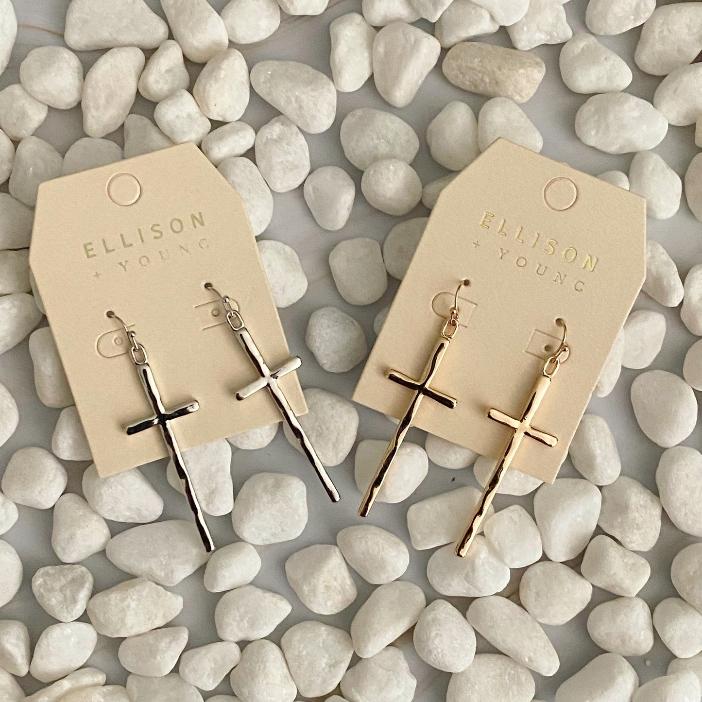 Slim And Stylish Cross Earrings by Ellisonyoung.com