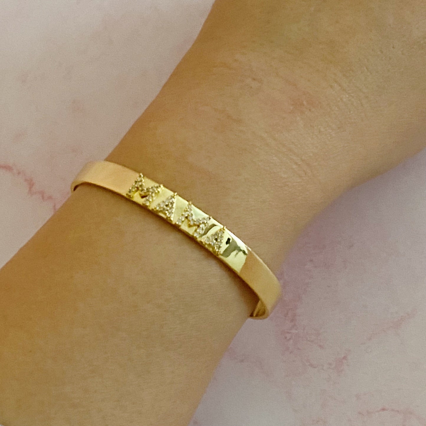 Mama Open Bangle Bracelet by Ellisonyoung.com