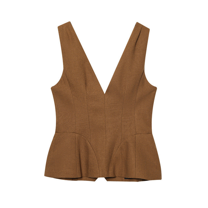 Women's V-neck Sleeveless Vest