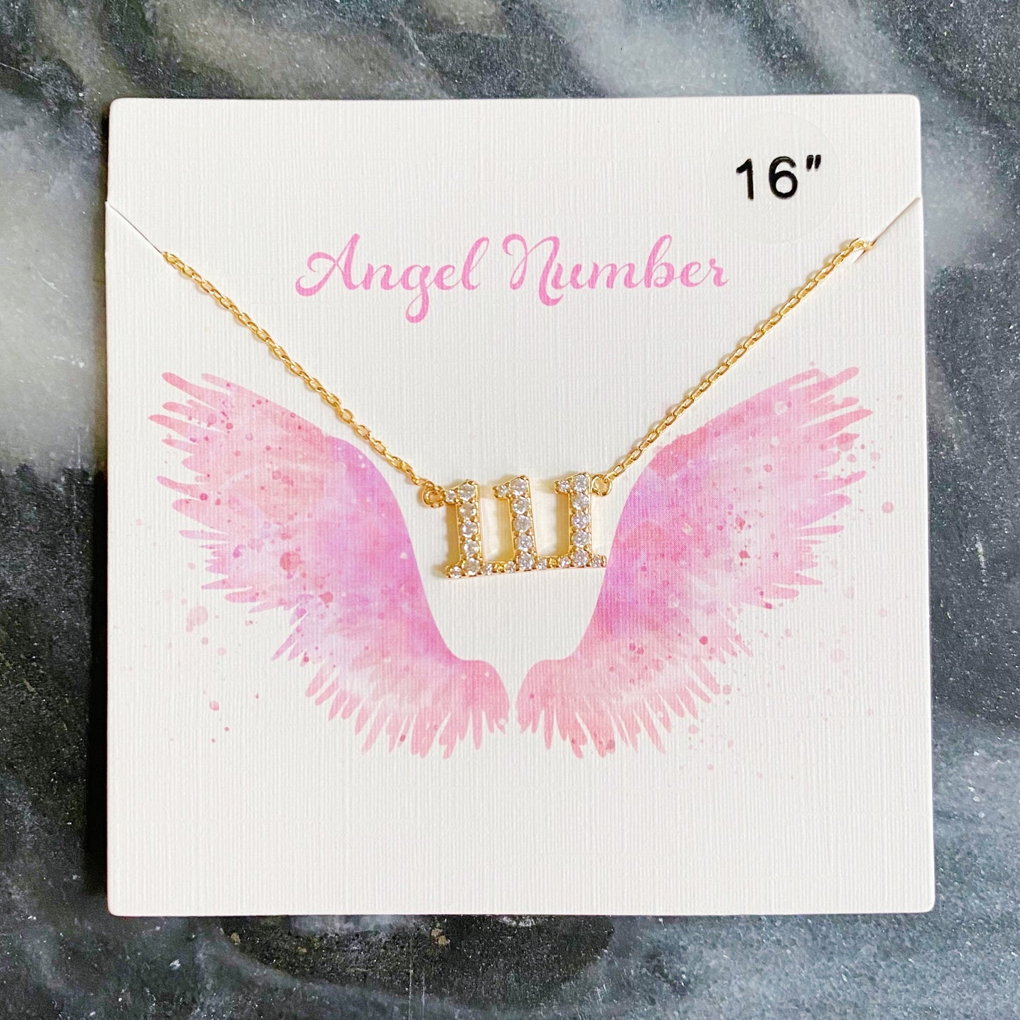 Dainty Angel Number Necklace by Ellisonyoung.com