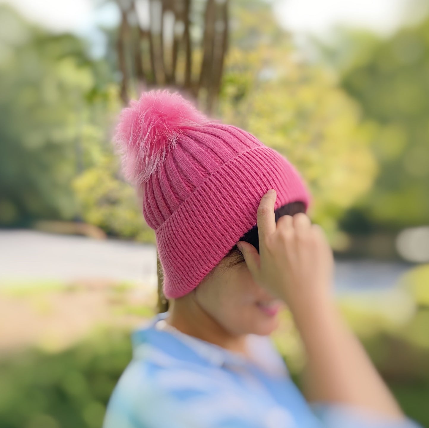 Pure Angora Genuine Fur Luxe Beanie by Ellisonyoung.com
