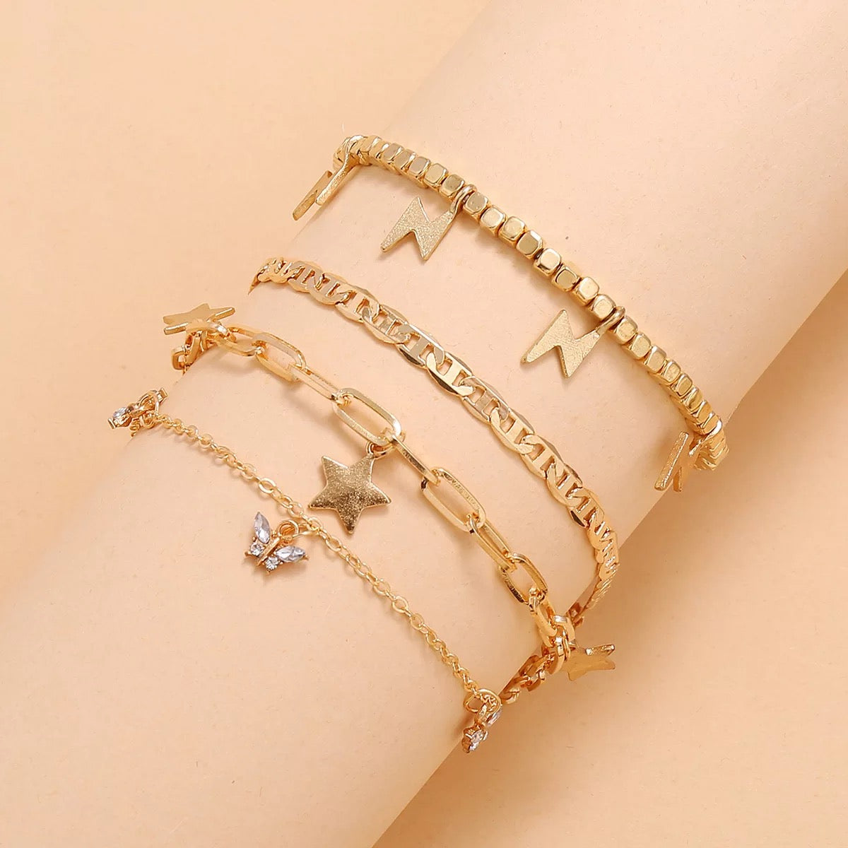 Trendy Player Anklet Set by Ellisonyoung.com