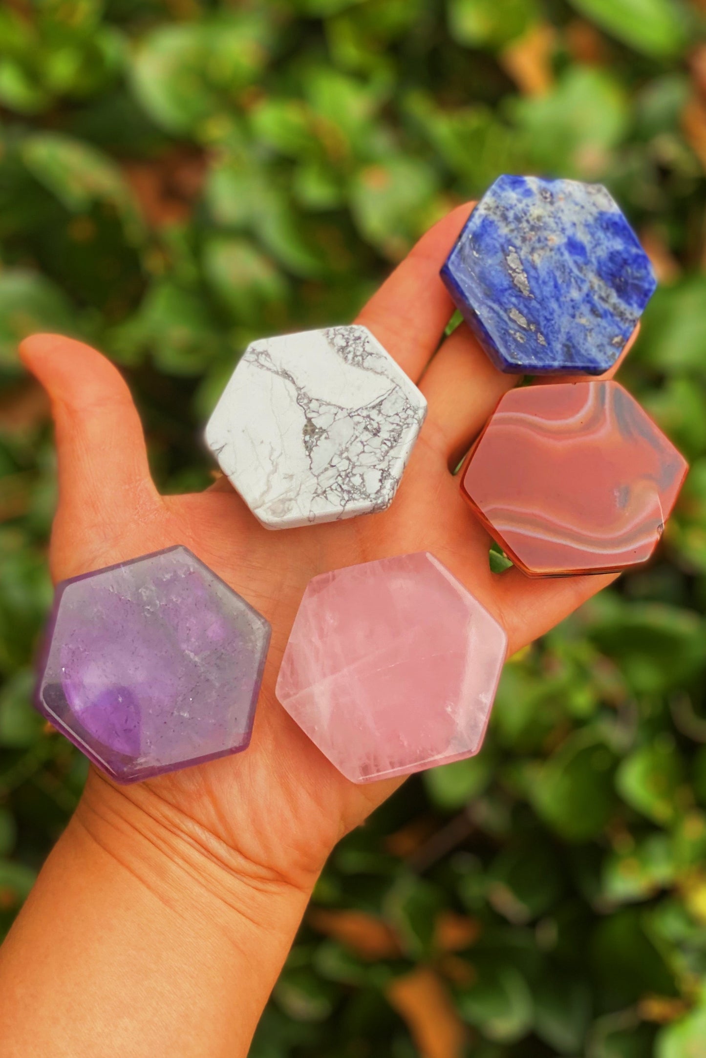 Hexagon Natural Stone Device Grip by Ellisonyoung.com