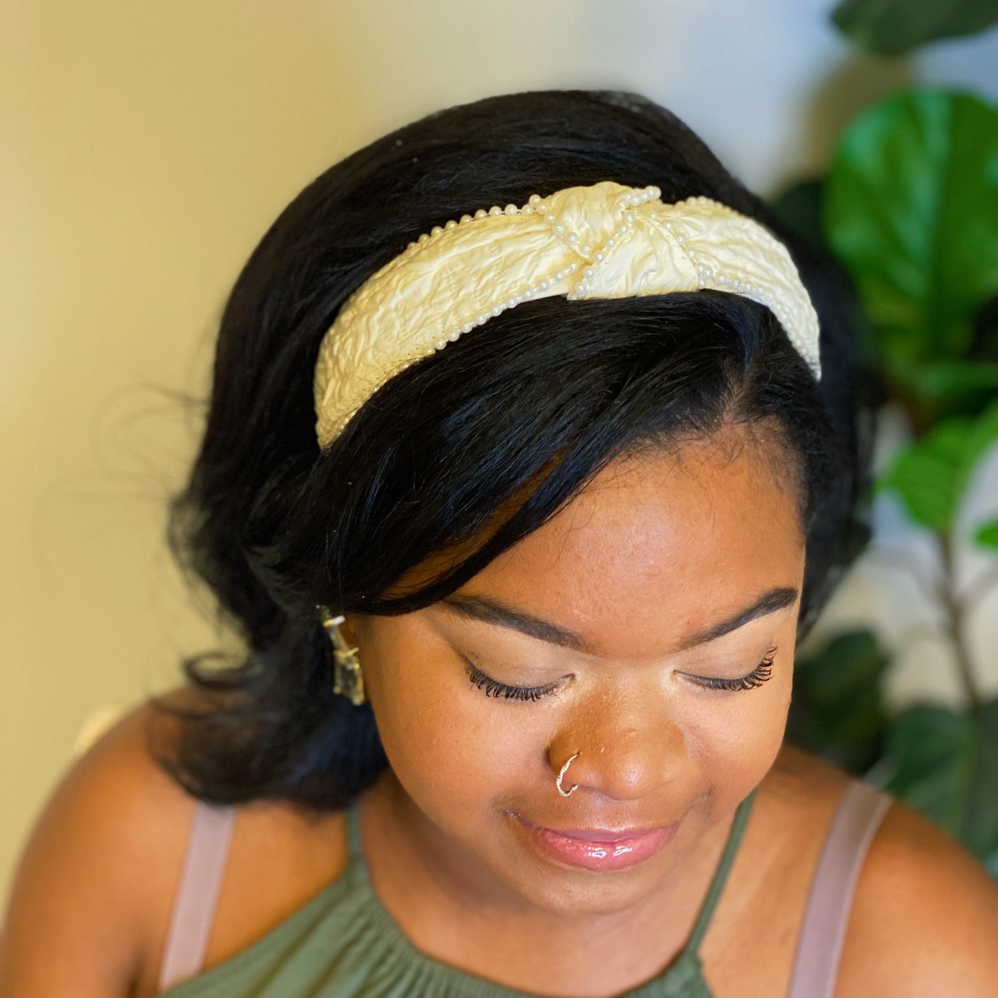 Elegant Knot Pearl Embellished Headband by Ellisonyoung.com