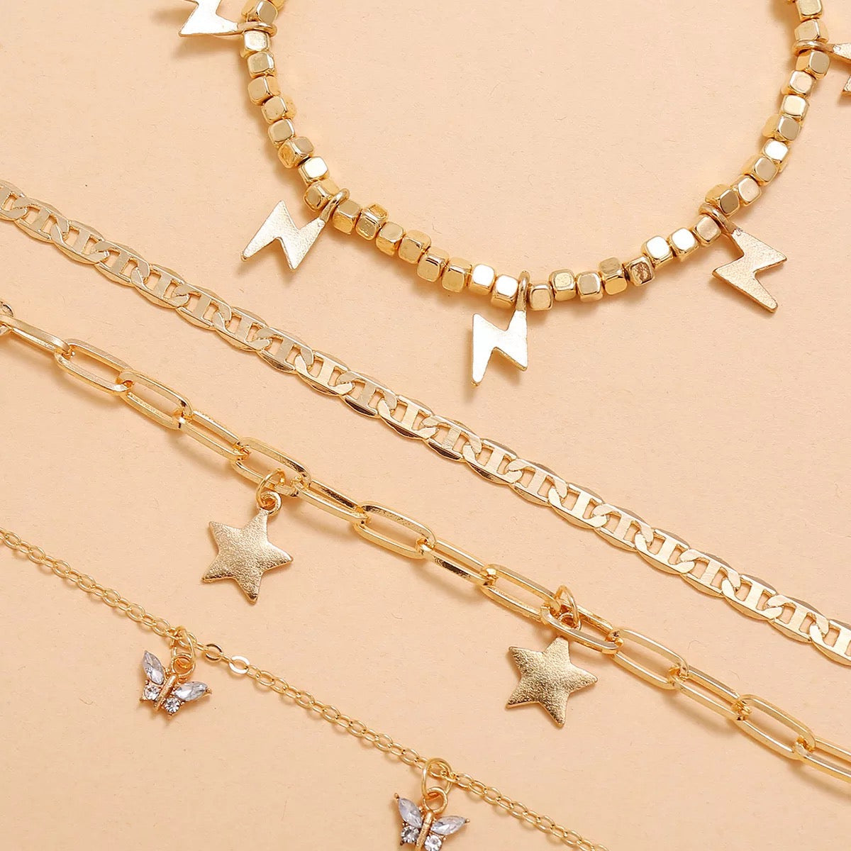 Trendy Player Anklet Set by Ellisonyoung.com