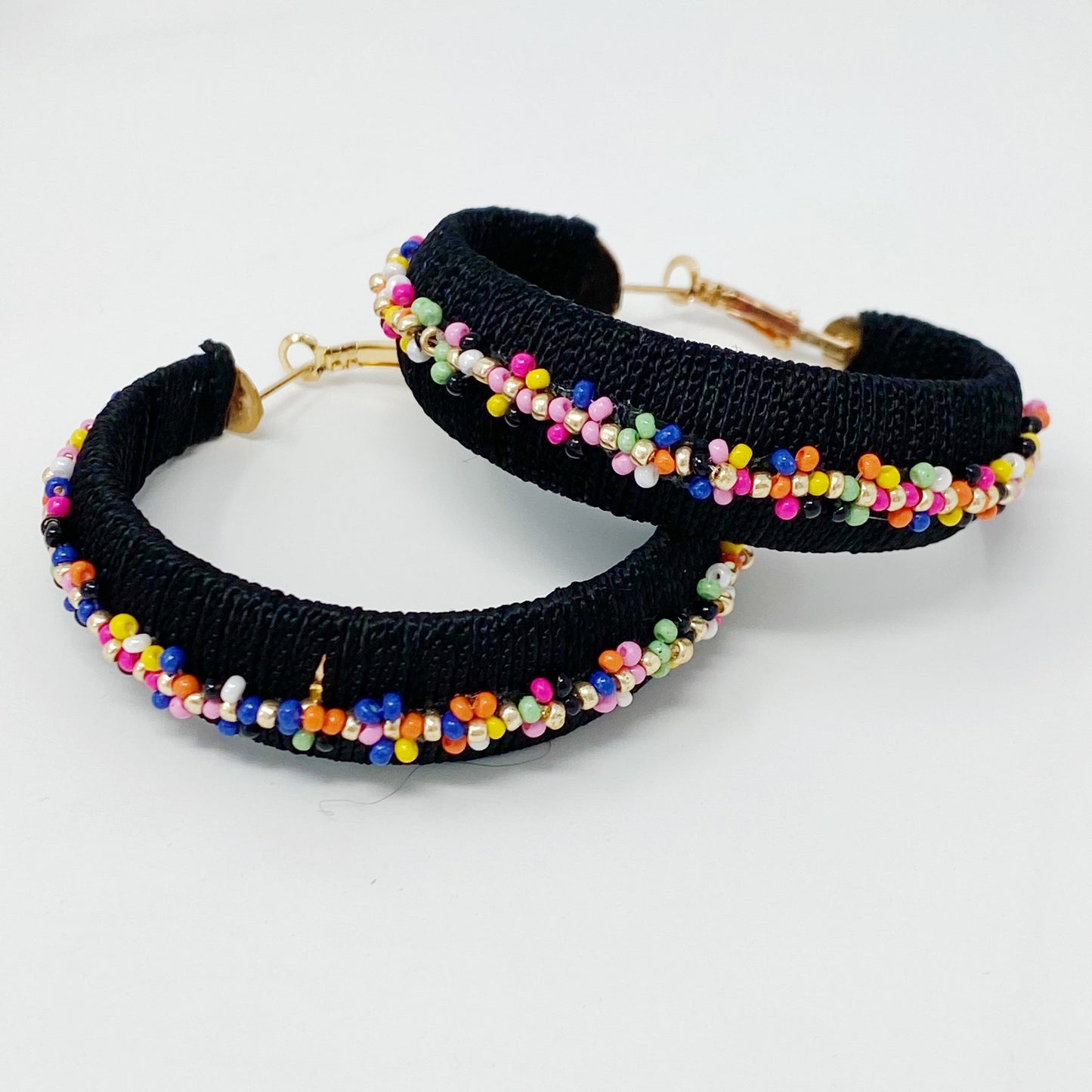 Beaded Hoop Earrings by Ellisonyoung.com