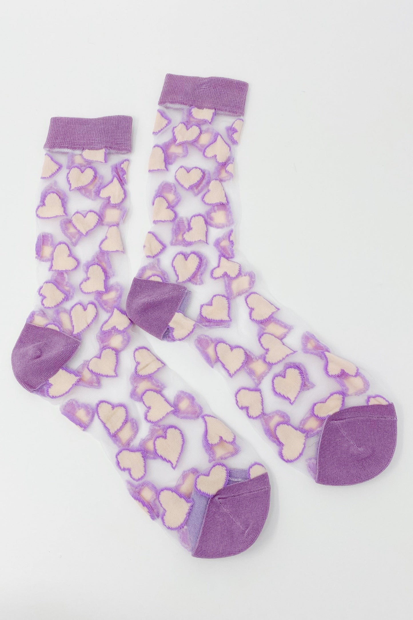 Heartful Love Sheer Socks by Ellisonyoung.com