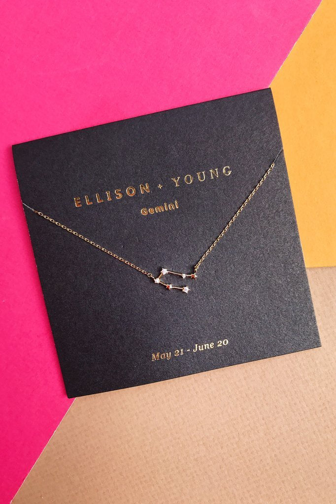 Gold Zodiac jewelry, pendant necklaces for women, zodiac necklace, personalized necklace from Online Jewelry Boutique Ellison + Young
