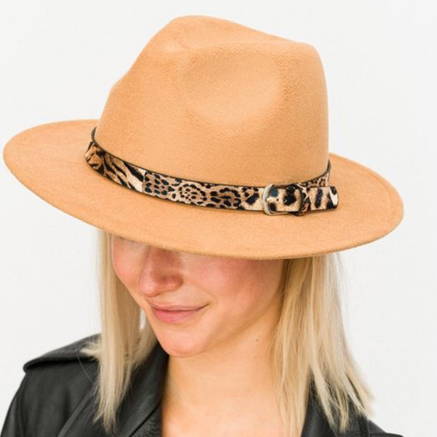 Leopard Band Fedora Hat by Ellisonyoung.com