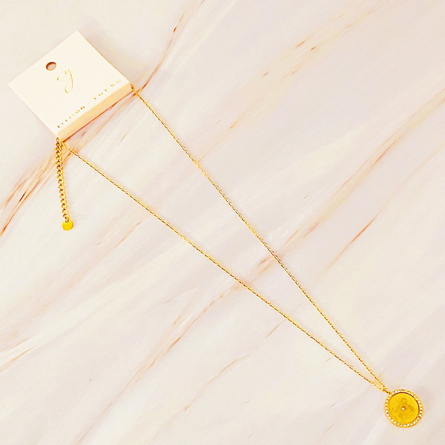 Loveholic Round Pendant Necklace by Ellisonyoung.com