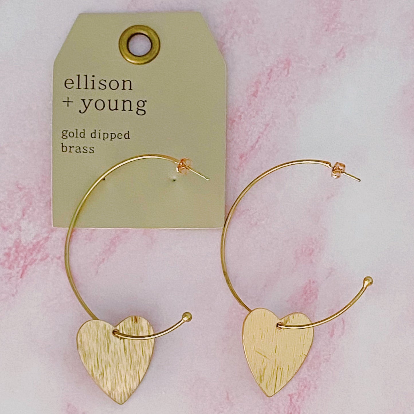 No Games Heart Hoop Earrings by Ellisonyoung.com