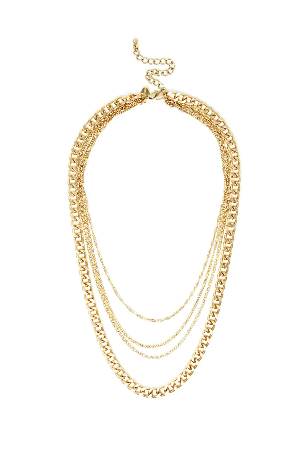 Quad Squad Chain Link Necklace by Ellisonyoung.com