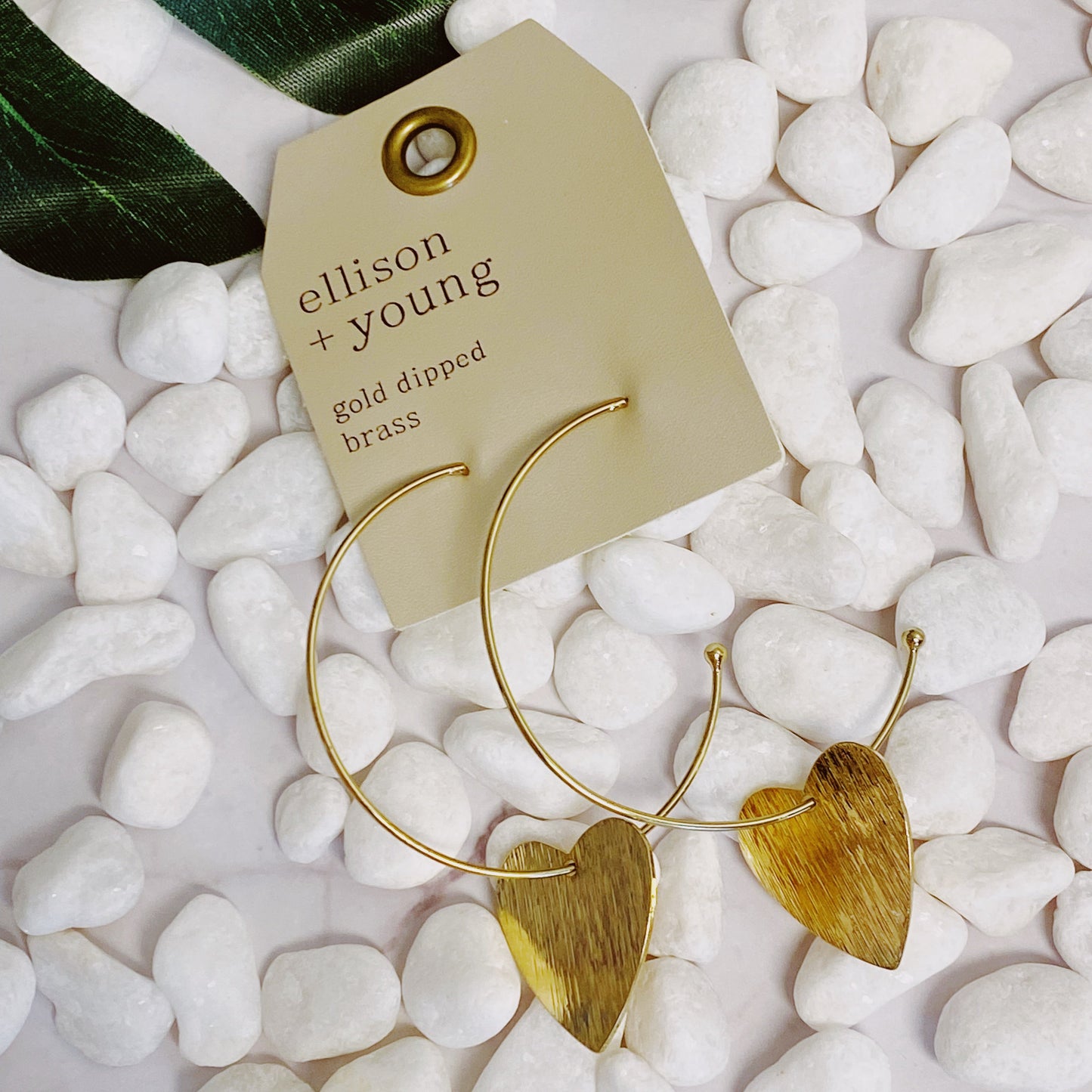 No Games Heart Hoop Earrings by Ellisonyoung.com