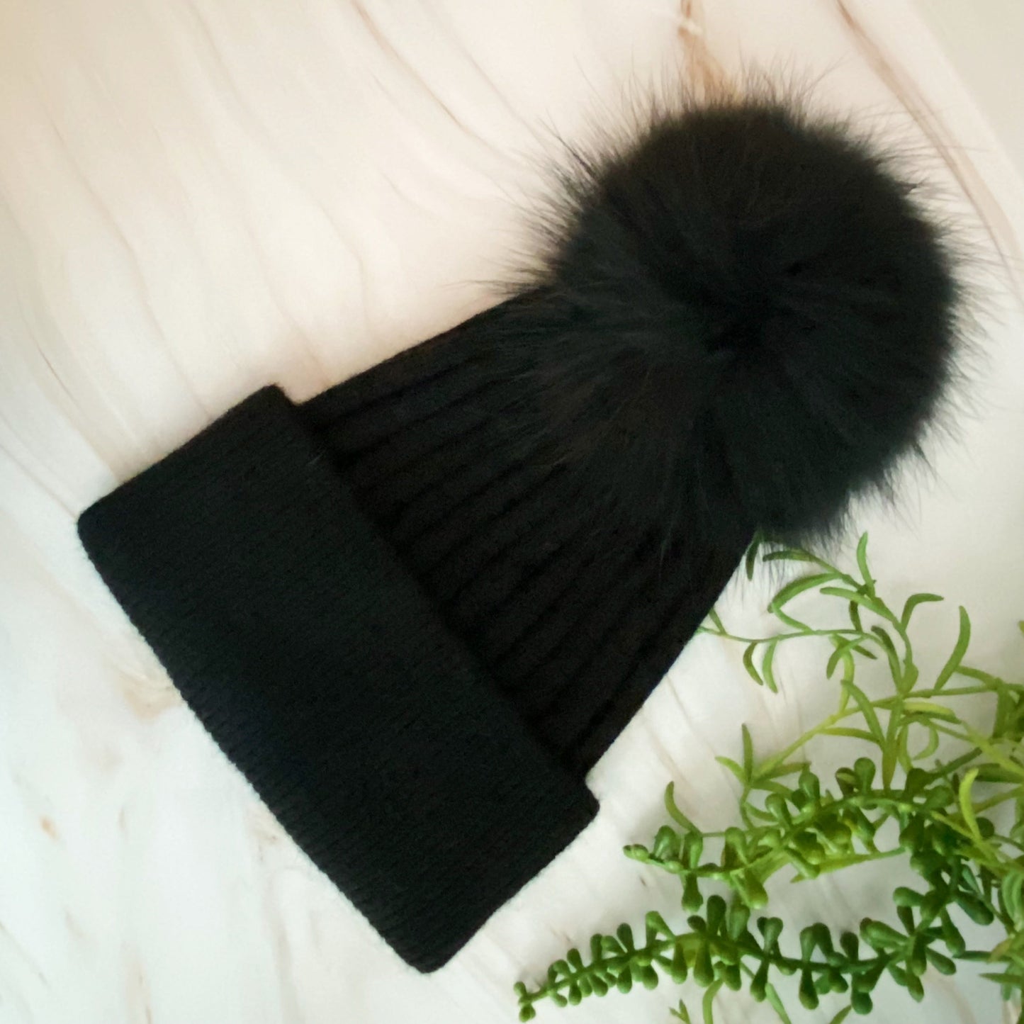 Pure Angora Genuine Fur Luxe Beanie by Ellisonyoung.com