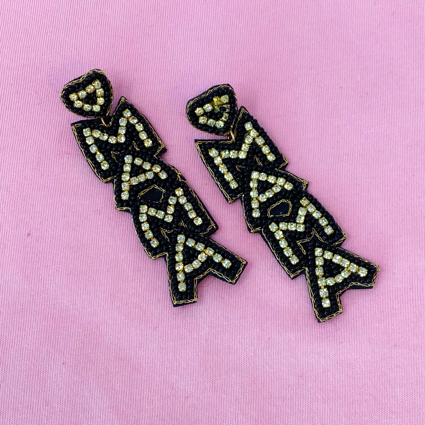 Beaded Mama Dangle Earrings by Ellisonyoung.com