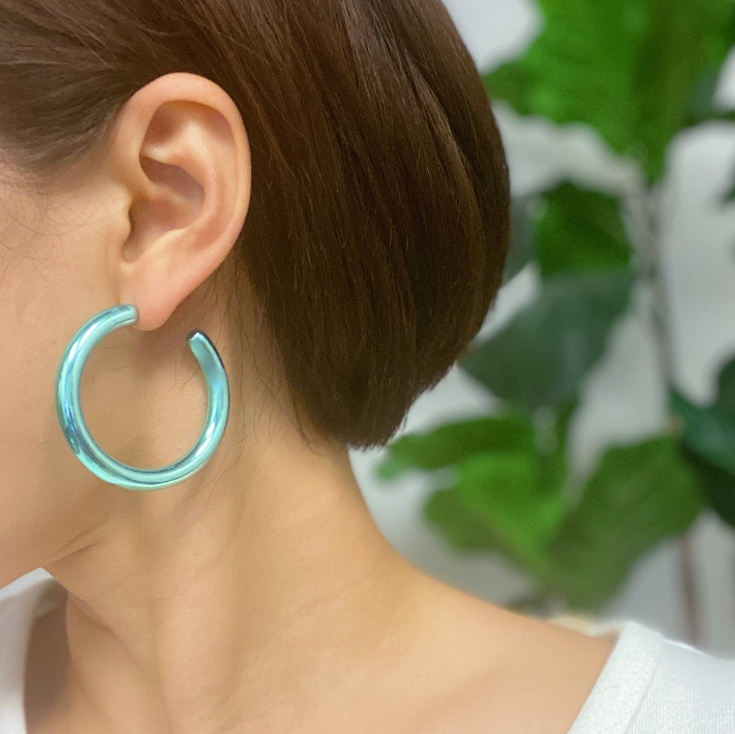 Colored Tube Hoop Earrings by Ellisonyoung.com