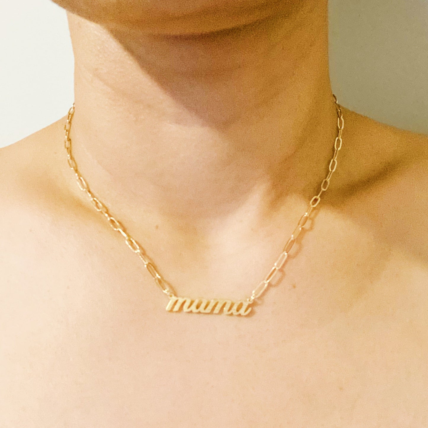 Mama Link Chain Necklace by Ellisonyoung.com