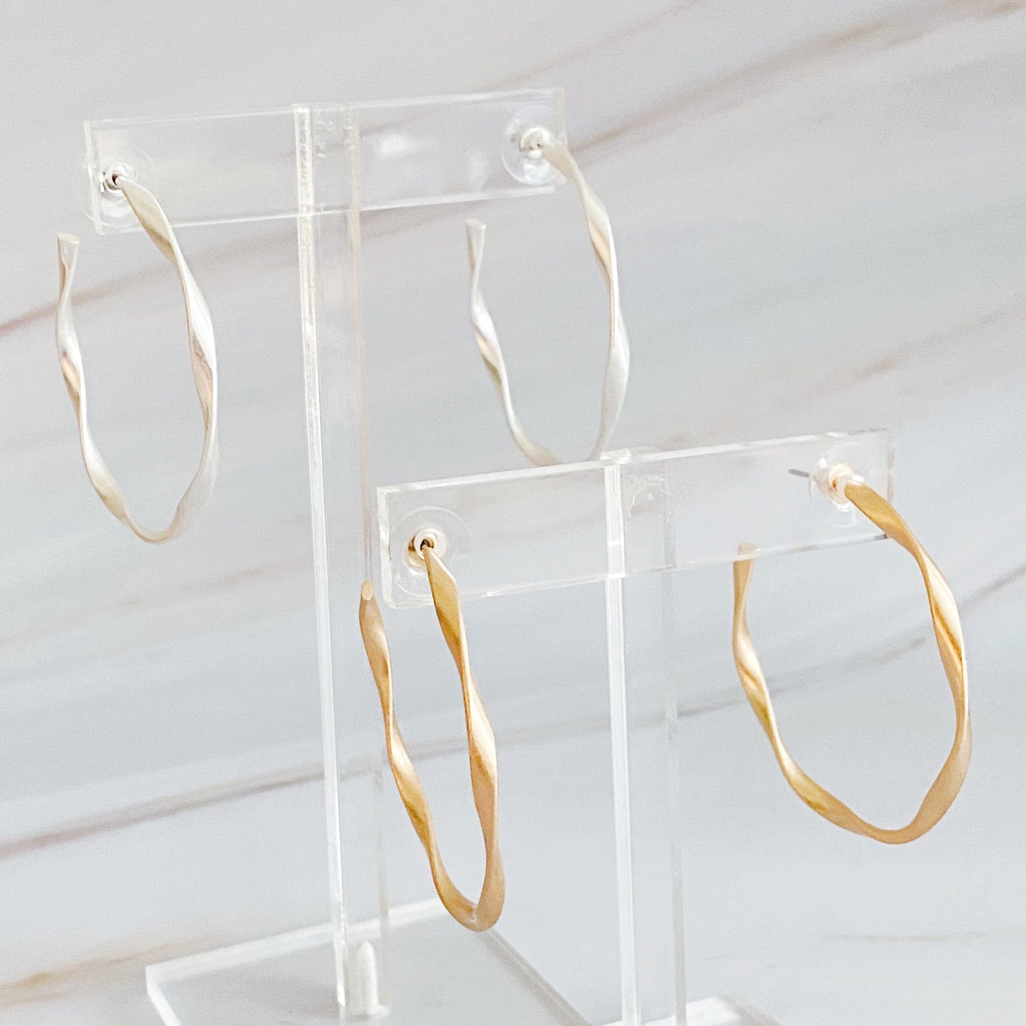 Gentle Wave Sleek Hoop Earrings by Ellisonyoung.com