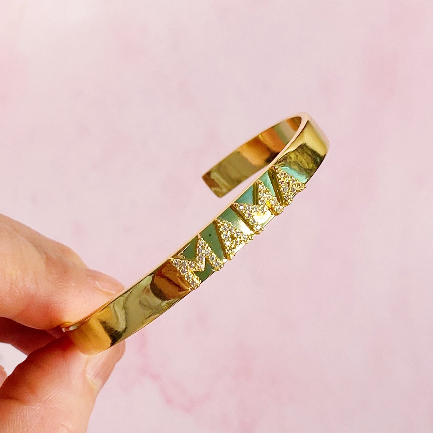 Mama Open Bangle Bracelet by Ellisonyoung.com
