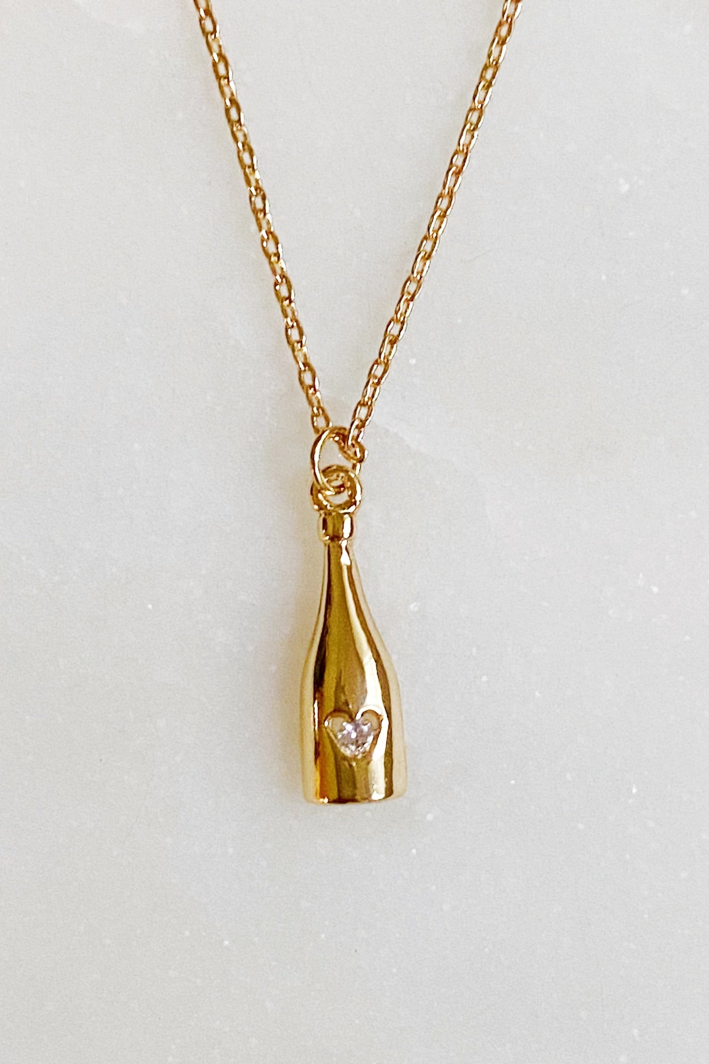 Golden Champagne Pendant Necklace by Ellisonyoung.com