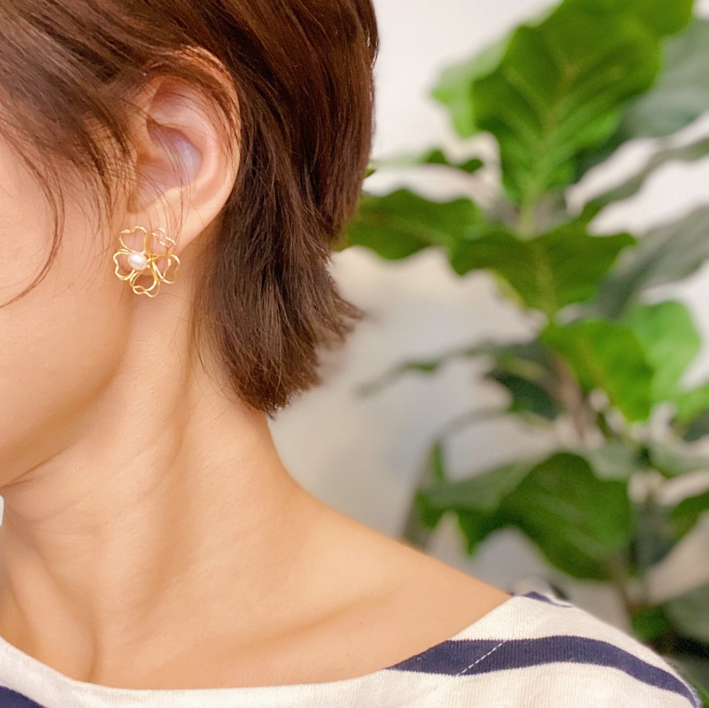 Heart Petals With Freshwater Pearl Earrings by Ellisonyoung.com