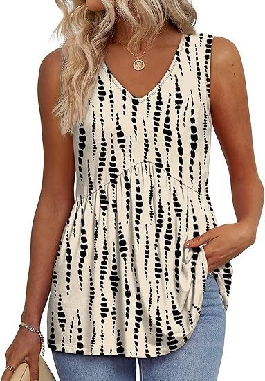 Women's Elegant Sleeveless V-neck Elegant Ruffle Top