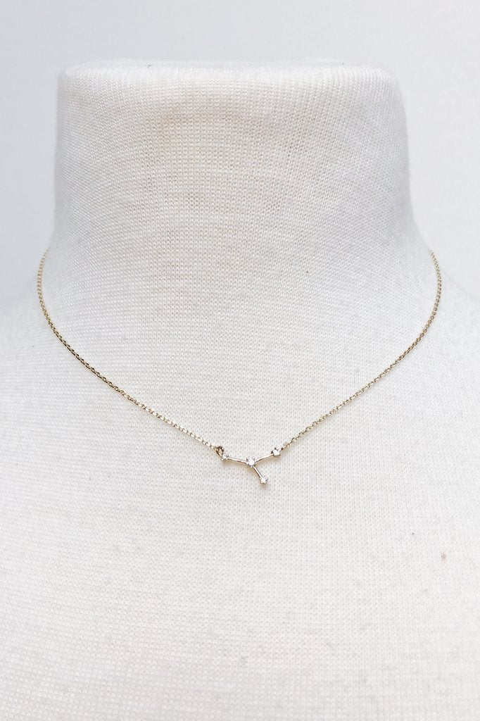 Gold Zodiac jewelry, pendant necklaces for women, zodiac necklace, personalized necklace from Online Jewelry Boutique Ellison + Young