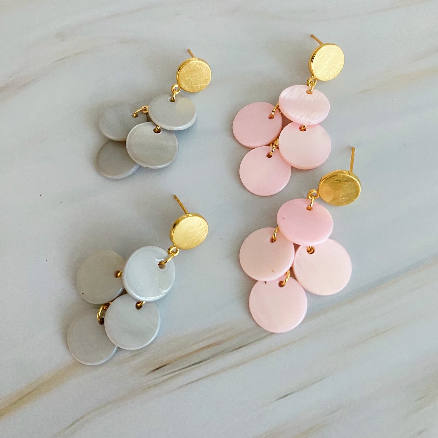 Shell Disc Chandelier Earring by Ellisonyoung.com