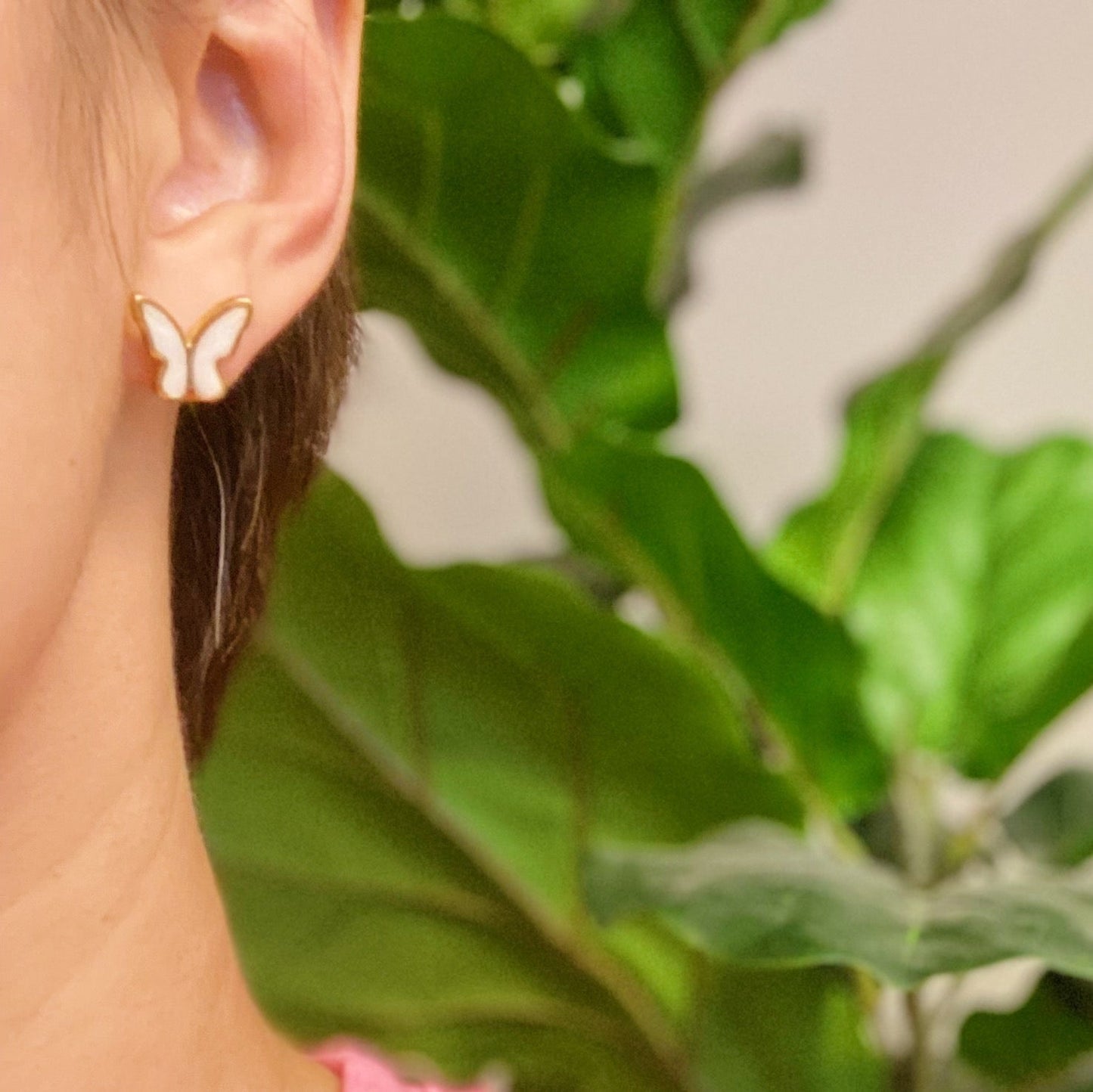Golden Shell Butterfly Earrings by Ellisonyoung.com
