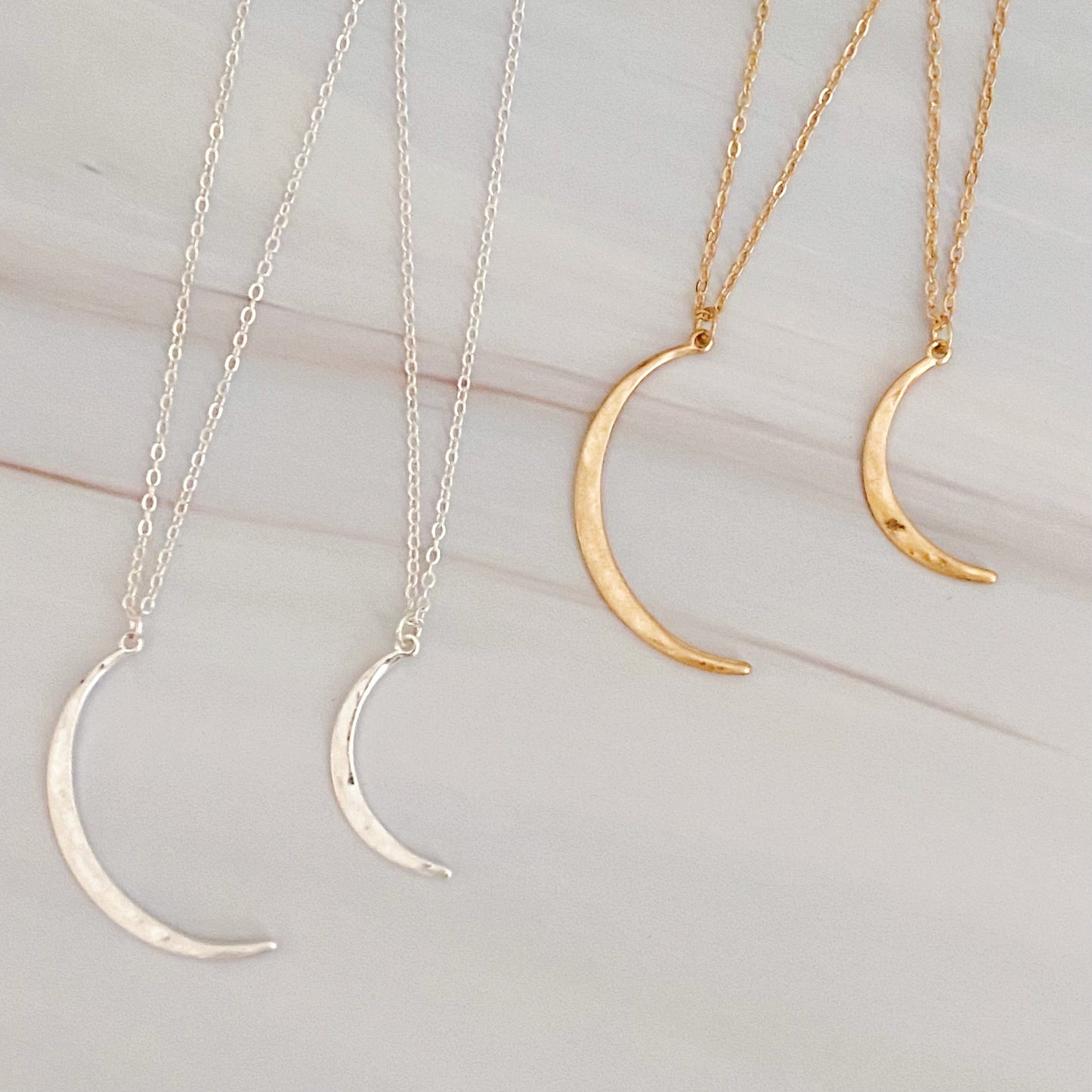 Crescent Duo Necklace Set Of 2 by Ellisonyoung.com