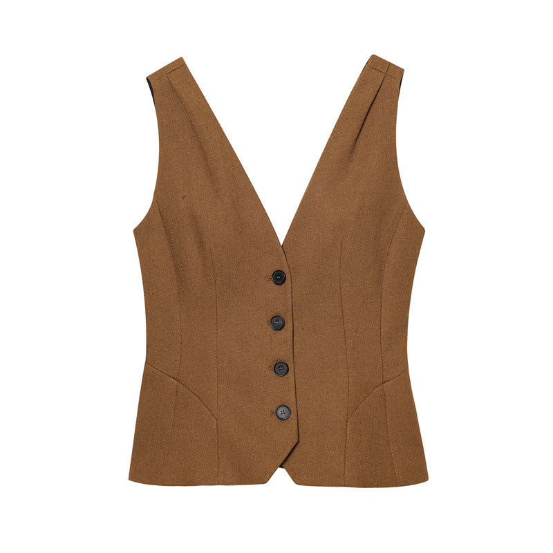 Women's V-neck Sleeveless Vest