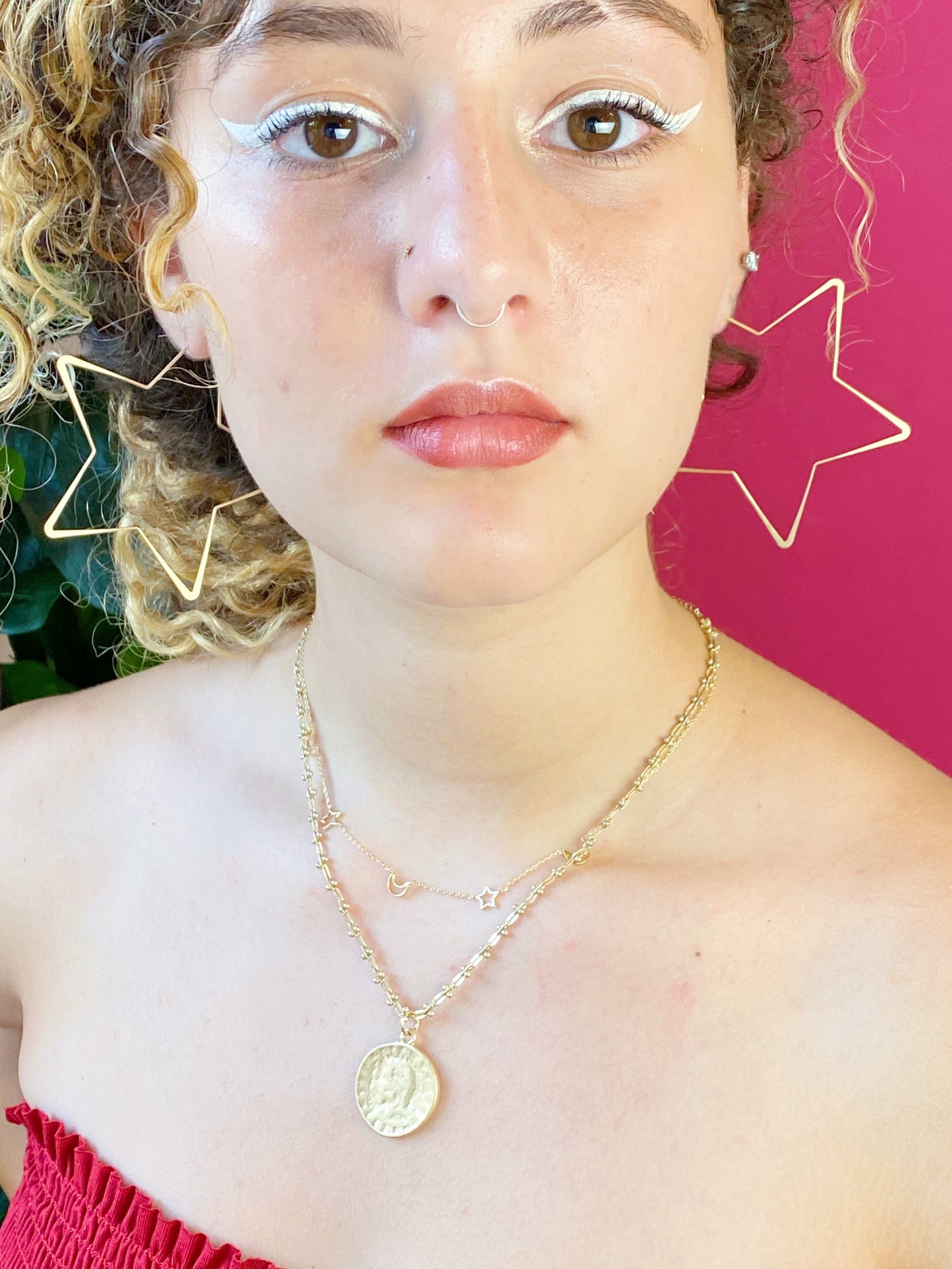 Twinkling Star Hoop Earrings by Ellisonyoung.com