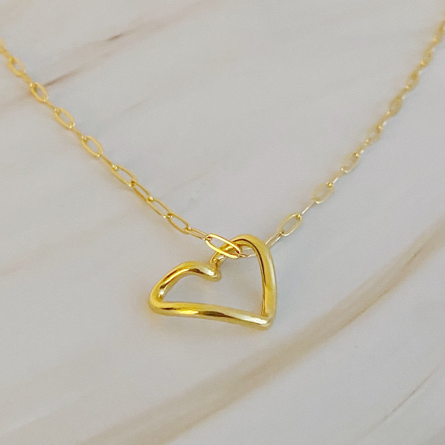 Heart And Chain Necklace by Ellisonyoung.com