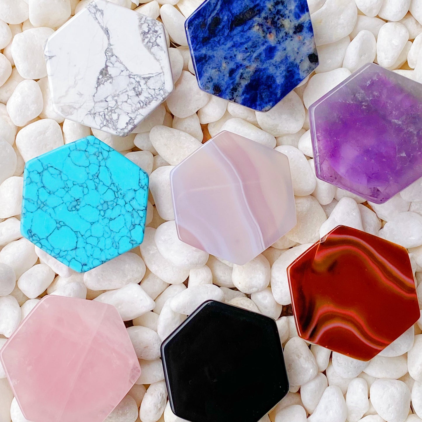 Hexagon Natural Stone Device Grip by Ellisonyoung.com
