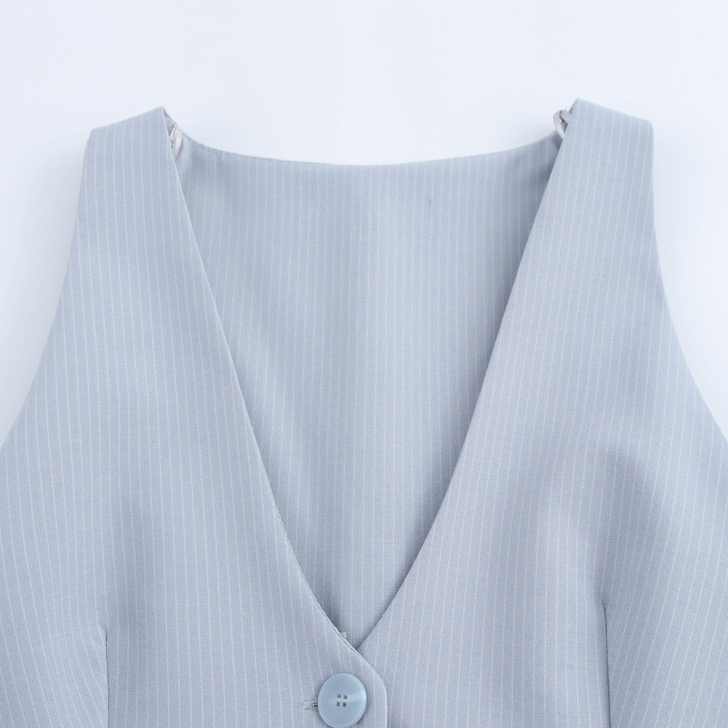 Striped Stitching V-neck Sleeveless Top