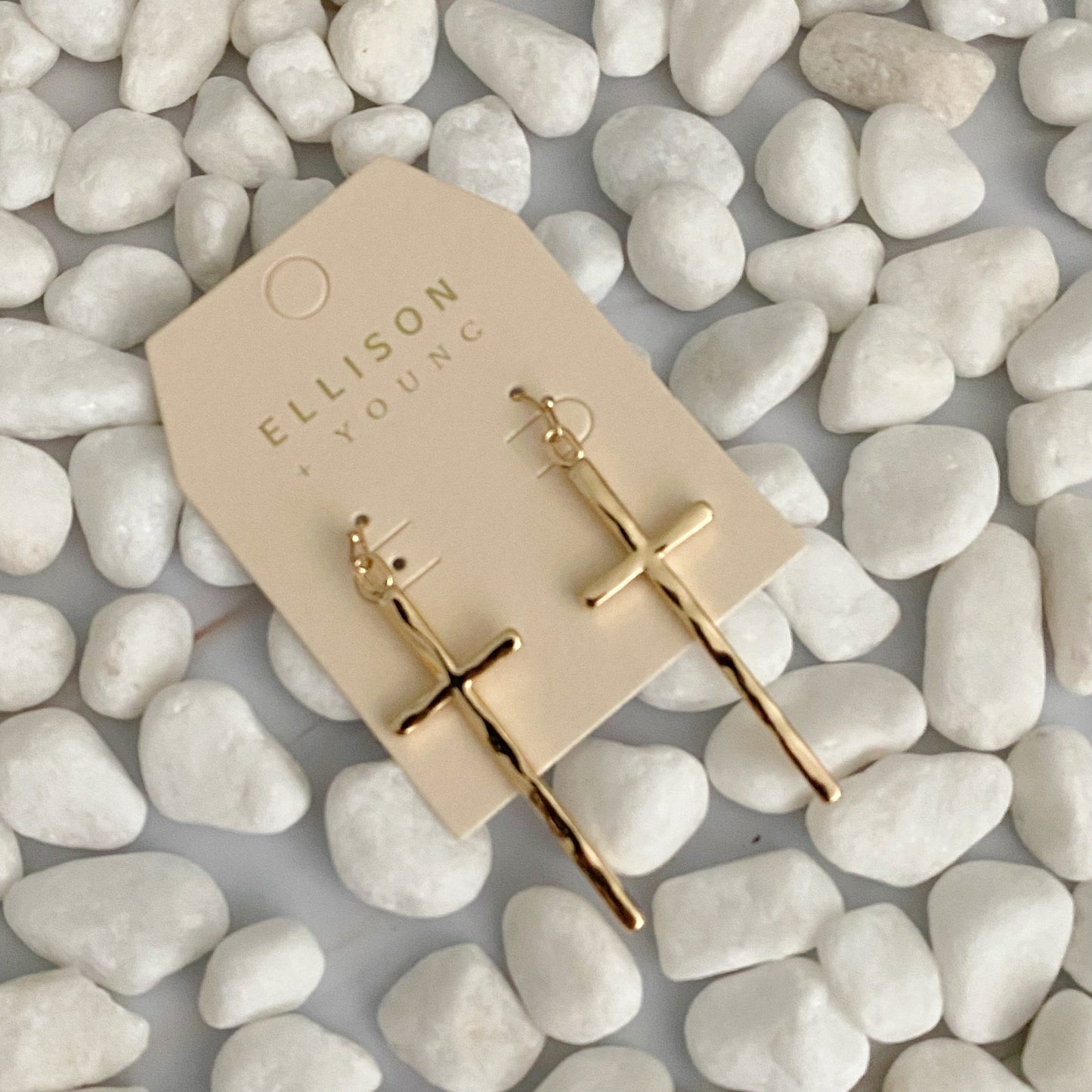 Slim And Stylish Cross Earrings by Ellisonyoung.com