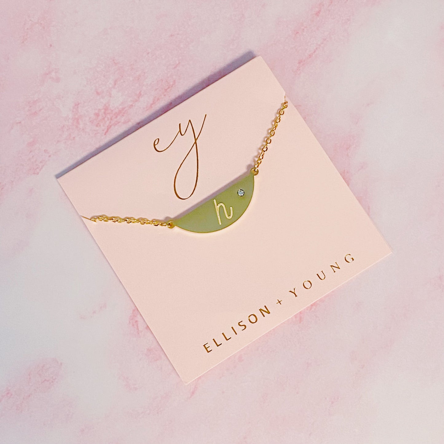 Hamilton Sphere Initial Necklace by Ellisonyoung.com