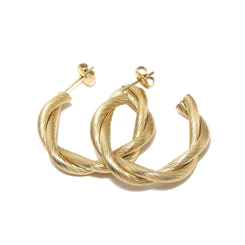 Sedona Twisted Hoop Earrings by Ellisonyoung.com