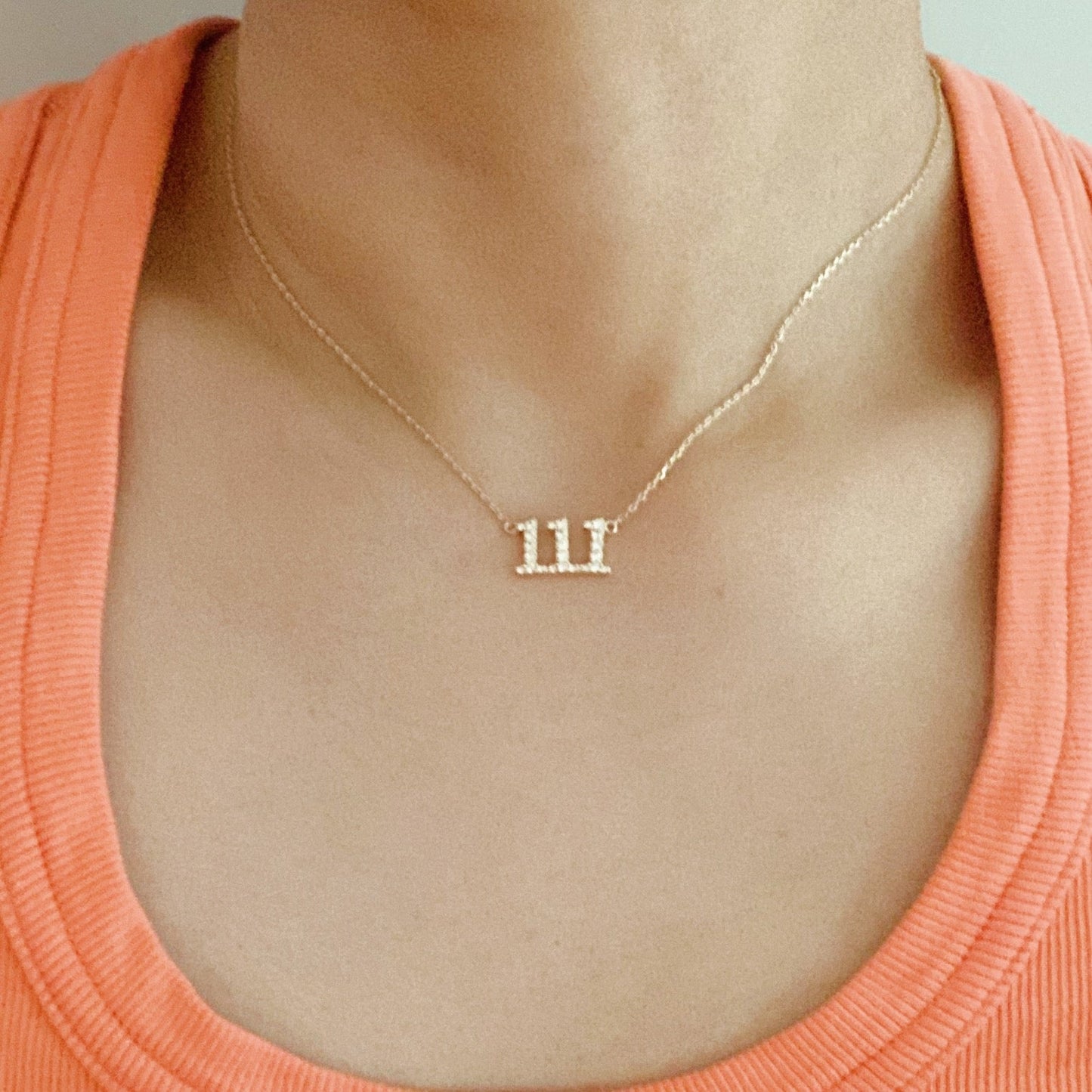 Dainty Angel Number Necklace by Ellisonyoung.com