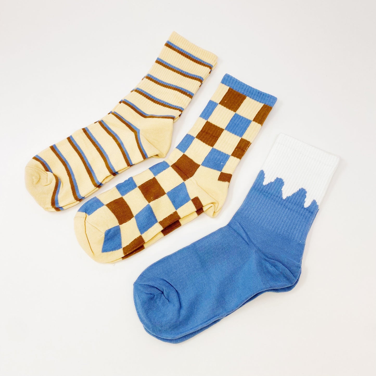 Trendy Pattern Trio Socks Set by Ellisonyoung.com