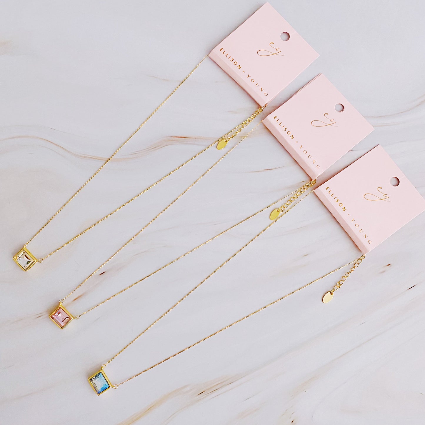 Sweet Square Pendant Necklace by Ellisonyoung.com