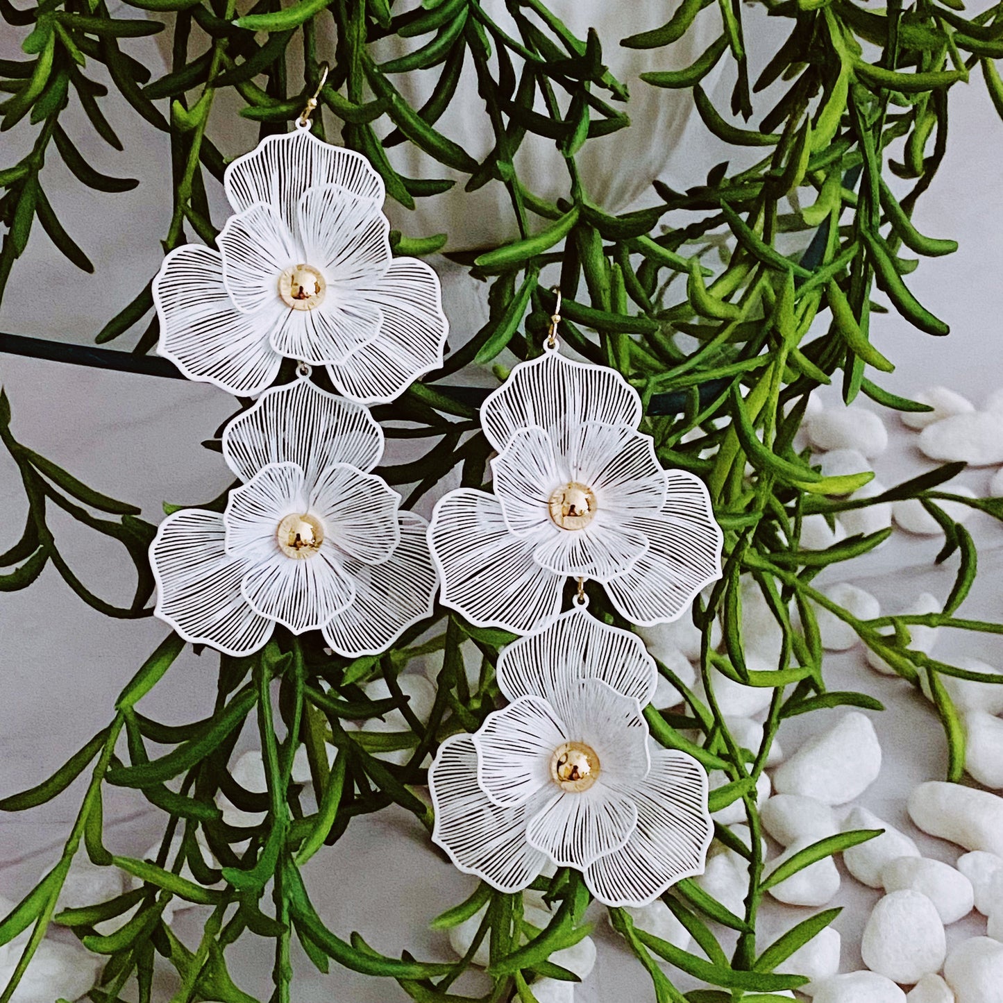 Royal Garden Double Bloom Earrings by Ellisonyoung.com