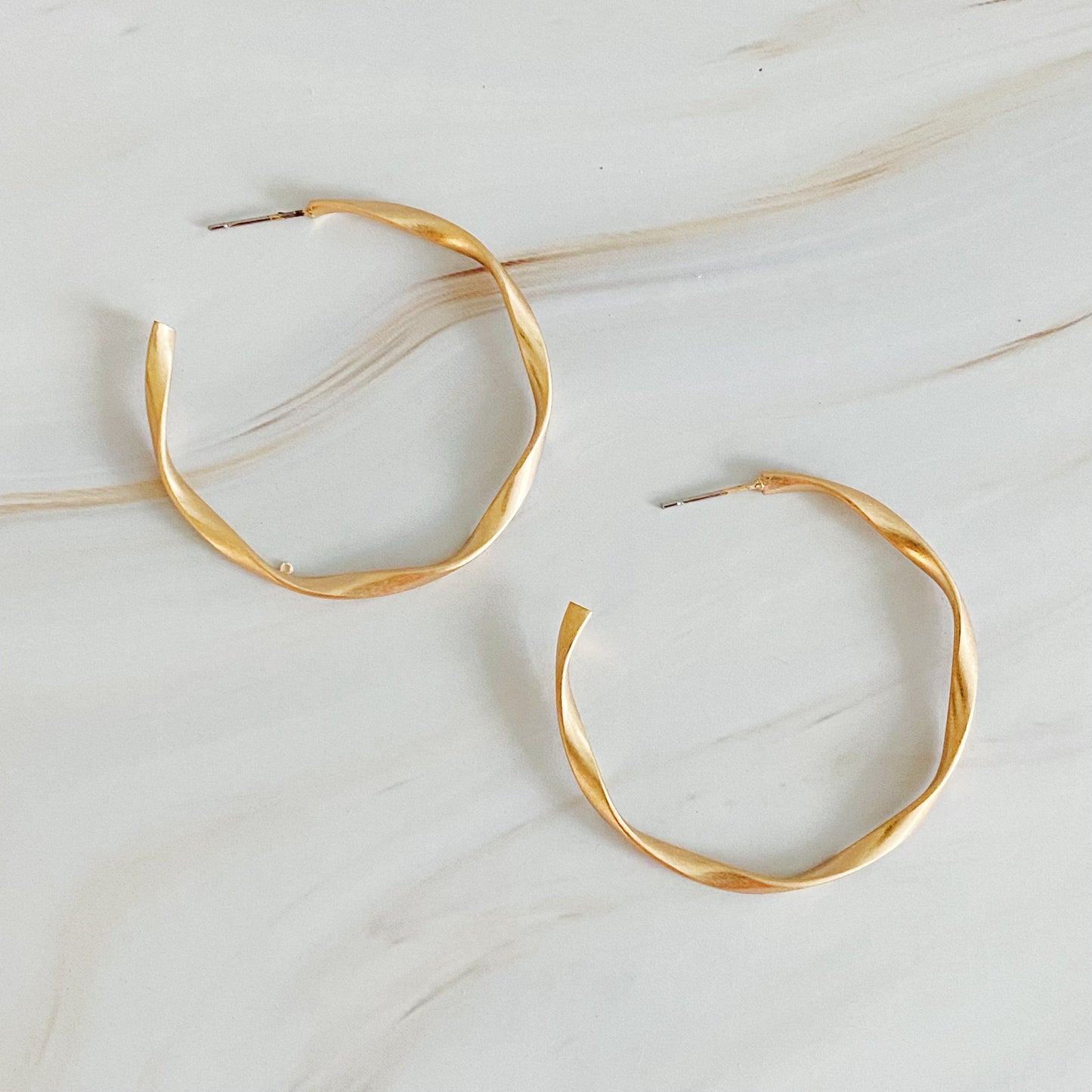 Gentle Wave Sleek Hoop Earrings by Ellisonyoung.com